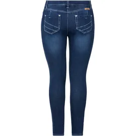 KjBrand 5-Pocket-Jeans "Hose Fanni Skinny", Damen, Gr. 42, N-Gr, blau (denim stoned), Denim/Jeans, Obermaterial: 87% Baumwolle, 11% Polyester, 2% Elasthan, eng, Jeans 5-Pocket-Jeans, ideal für schlanke Beine