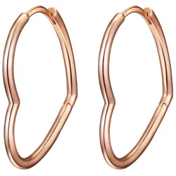 Glanzstücke München Creolen Herz Sterling Silber in Roségold   Damen 