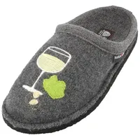 HAFLINGER Flair Wine Time - Hausschuhe in Anthrazit - Gr.: 38