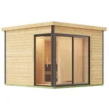 Weka Design-Saunahaus 412 inkl. 7,5 kW Saunaofen OS + ext. Steuerung