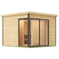 Weka Design-Saunahaus 412 inkl. 7,5 kW Saunaofen OS + ext. Steuerung