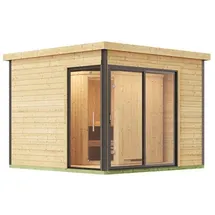 Weka Design-Saunahaus 412 inkl. 7,5 kW Saunaofen OS + ext. Steuerung