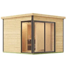 Weka Design-Saunahaus 412 inkl. 7,5 kW Saunaofen OS + ext. Steuerung