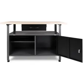 Ondis24 Werkbank Metall 120 cm Grau