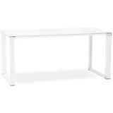 Kokoon® Schreibtisch / Besprechungstisch/ Office Desk WARNER 80x160x73 cm,Glas, Weiß,66,11 kg