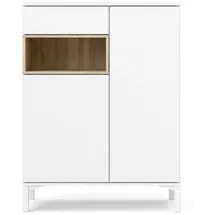 VCM Sideboard Ringe 89 x 37 cm Weiß