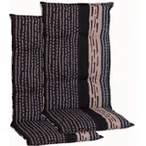 NYVI Gartenstuhl Auflagen Hochlehner 2er Set Barcelona - UV-Beständig, Atmungsaktiv, Strapazierfähig - Hochlehnerauflagen Sitzkissen Outdoor - Sitzauflagen für Gartenstühle 118x50cm Bangui Grau