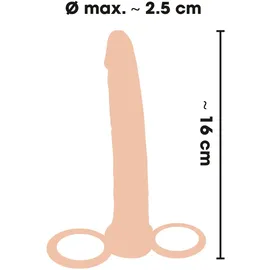 You2Toys Analdildo mit Penis- und Hodenring, hautfarben hell