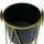 DanDiBo Ambiente DanDiBo Blumenhocker mit Topf Metall Gold Schwarz 2er Set Blumenständer 96046 Blumensäule Modern Pflanzenständer Pflanzenhocker