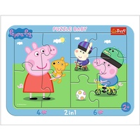 Trefl Trefl, Puzzle, Rahmenpuzzle mit Unterlage, 10 Teile, Peppa Pig, Happy Puzzlespiel Stück(e) Cartoons