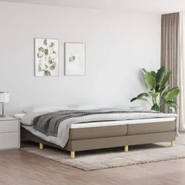 vidaXL Boxspringbett 200 x 200 cm Taupe