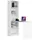 Akord - Pc-schreibtisch Smart, In Der Farbe Weiß Schreibtischbibliothek B125 x H180 x T50 cm,