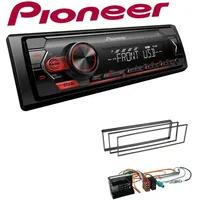 Pioneer 1-DIN Autoradio USB AUX Android Einbauset für Citroen