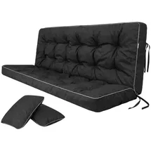 HobbyGarden Bankauflage 180 x 105 x 5 cm schwarz 2 St.