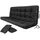 HobbyGarden Bankauflage 180 x 105 x 5 cm schwarz 2 St.