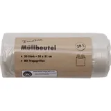 Trendline Müllbeutel 20 L, transparent+Tragegriff, 30 Stück Müllbeutel