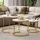 Vichy Vicco Couchtisch-Set Montreal, Weiß/Gold, 55 x 55 cm 3 Teile