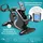 eloneo Arm- und Beintrainer mini Bike Pedaltrainer mit Motor, inkl. Trainingsdisplay, Massage-Handgriffe Anti-Rutschmatte, ideal für Senioren... - Silber