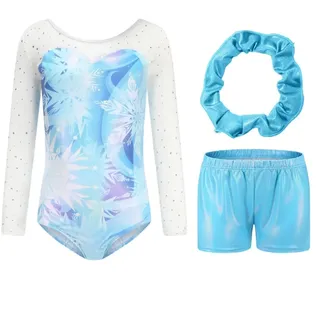 EKalgretrA Gymnastikanzug Mädchen Kinder Ballett Tanz Trikot Krawatte Kinder Baumwolle Mädchen Gymnastik Trikot for Ballett(2,10)