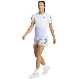 adidas Own The Run Climacool 3-Streifen T-Shirt White / Violet Tone XS