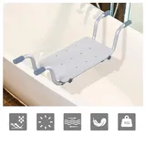 JEOBEST Badewannensitz Rutschfester Duschhocker, belastbar bis 120 kg, Moderne Badezimmerhilfe, Belastbar bis 150 kg, Breite 73 - 83 cm weiß