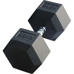 Hex Kurzhanteln “Dumbbells” aus Gummi SCHWARZ 25kg