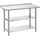 Vevor Gasto Arbeitstisch 1219x610x864 mm, Edelstahltisch mit 3 Ebenen & Aufkantung & Höhenverstellbaren Ablagen Belastbarkeit Top 245 kg & 2 Unterablagen je 204 kg Vorbereitungstisch für Restaurant