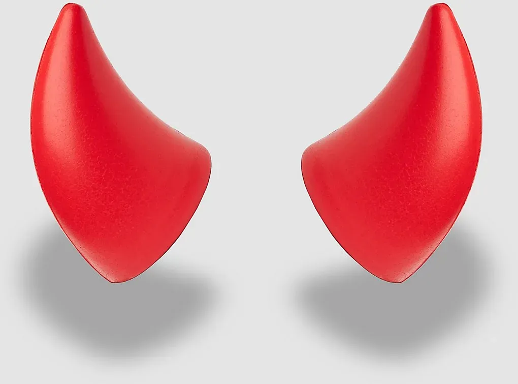 Helmet Flair Softeez: Small Horns Helmet Ear Protektoren Set red Gr. Uni