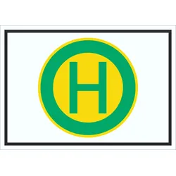 Schild Haltestelle Symbol A6 (105x148mm)