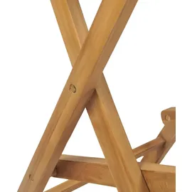 vidaXL Klappbare Garten-Barhocker 2 Stk. Massivholz Teak