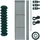 Estexo Maschendrahtzaun Komplettset 1,25 x 15 m Gartenzaunset Gartenzaun Zaunset grün