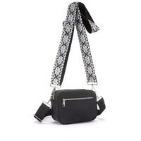 LASCANA Umhängetasche, Handtasche, Crossbody-Bag mit auswechselbaren Schulterriemen VEGAN, schwarz