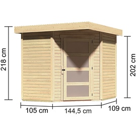 Woodfeeling Schwandorf 3 2,09 x 2,13 m natur
