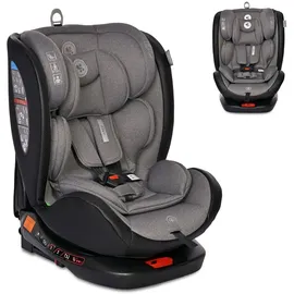 Lorelli Kindersitz Ares i-Size (40-150cm) Isofix, verstellbar, Sitz 360° drehbar grau