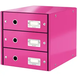 Esselte Leitz Click & Store WOW - Schubladenschrank - 3 Schubfächer