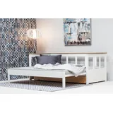 Home Affaire Daybett »"AIRA" Kinderbett, Gästebett, Skandi- Design, Schublade optional«, (FSC® zertifiziertes Massivholz), mit ausziehbarer Liegefläche, ideal fürs Jugend- oder Gästezimmer, gelb