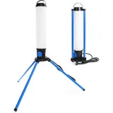 XPOtool LED Tower 200W 360° Ausleuchtung Baustrahler 20.000 Lumen Arbeitsstrahler mit Steckdose