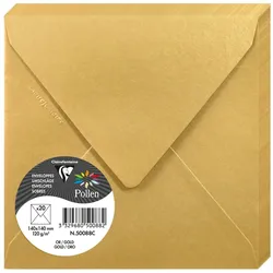 Pollen 200x Pollen, Umschlag 140x140 mm, 120g - Gold 50088C
