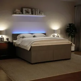 vidaXL Boxspringbett 180 x 200 cm Hellgrau