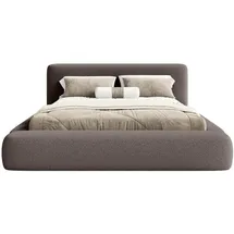 FEDVE Polsterbett Braun Textil, 140x200 cm, - Braun