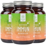 BitterLiebe® Bitter Immun Komplex (3er Set) mit natürlichem Vitamin C aus Camu Camu plus OPC Traubenkernextrakt hochdosiert I 270 vegane Kapseln mit Kurkuma, Ingwer