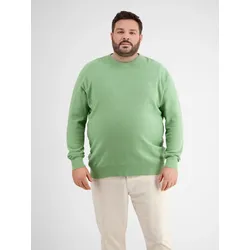 Rundhals Strickpullover - Sage Green - 6XL