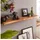 FineBuy Wandregal 80 cm 80 x 25 x 4 cm Braun