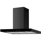 Respekta Inselhaube Cara mit Glasfront 65 cm x 89,5 cm x 60 cm Schwarz