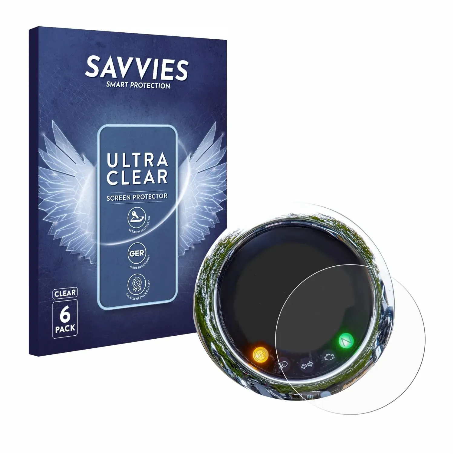 Savvies 6 Stück Schutzfolie für Honda DAX ST125 2023 Displayschutz-Folie Ultra-Transparent