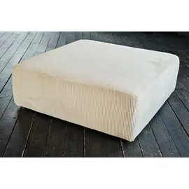 KAWOLA Hocker WIOLO SOFT Cord Farbe: weiß