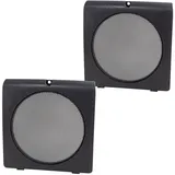 tomzz Audio 2857-015 Lautsprecher Gitter Grill Türtasche kompatibel mit VW Golf 2 II Jetta 2 II schwarz