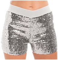 Buttinette Pailletten-Hotpants, silber