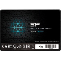 Silicon Power 4TB SSD 3D NAND A55 SLC Cache Performance Boost SATA III 2.5" 7mm (0.28") Internal Solid State Drive (SP004TBSS3A55S25)