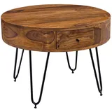 KADIMA DESIGN Braun Sheesham 60 x 44,5 x 60 cm